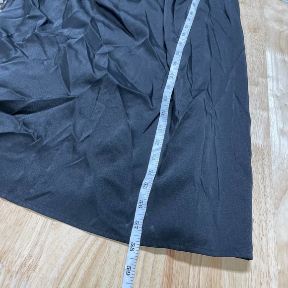 Munthe NWT Villima Dress Black Lightweight Charmeuse Pleated Skirt Ruffle Sz 10 - Picture 10 of 14